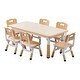 preview thumbnail 3 of 8, Kids Table and Chairs Set with 6 Seats, Non-Slip Legs for Ages 2-10 - N/A