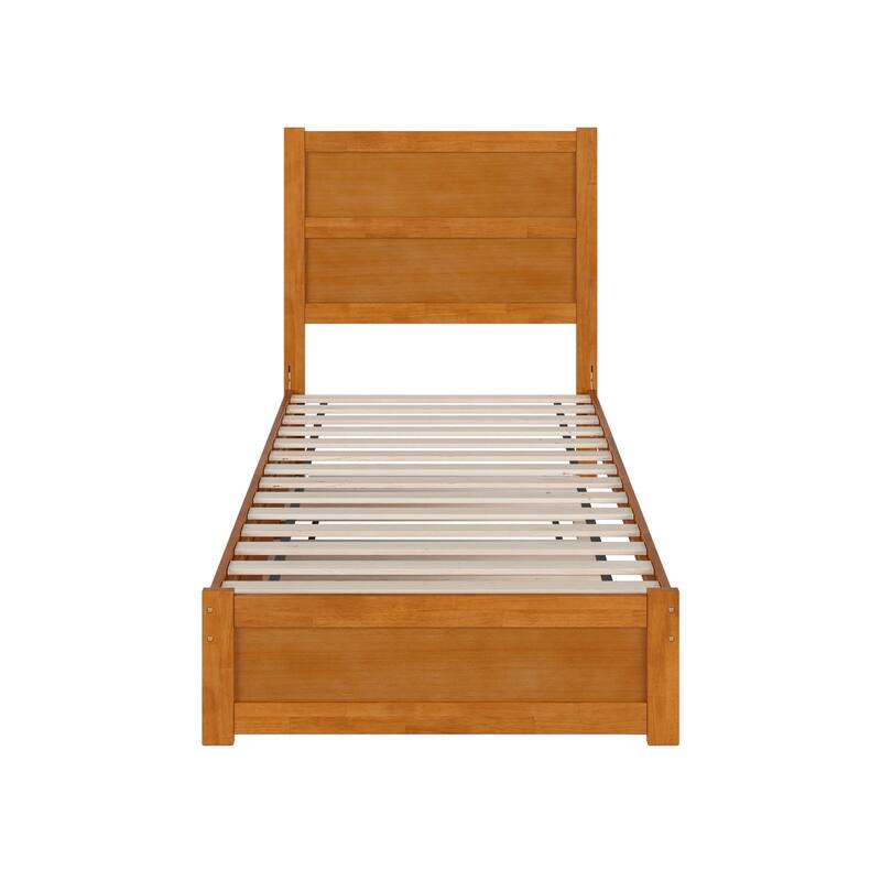 Aveline Wood Platform Bed with Matching Footboard & Trundle