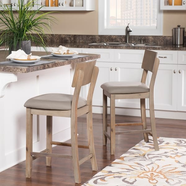 Loren Grey Wash Counter Stool Overstock 18079027
