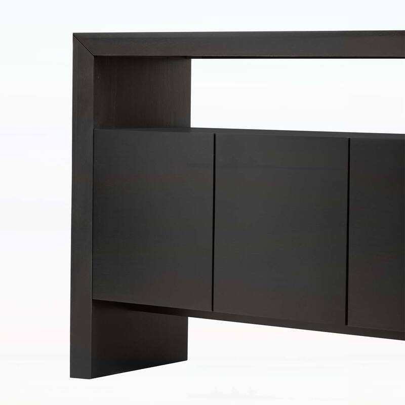Wood Sideboard with Open Shelf,Providing Ample Storage for Diverse Living Spaces