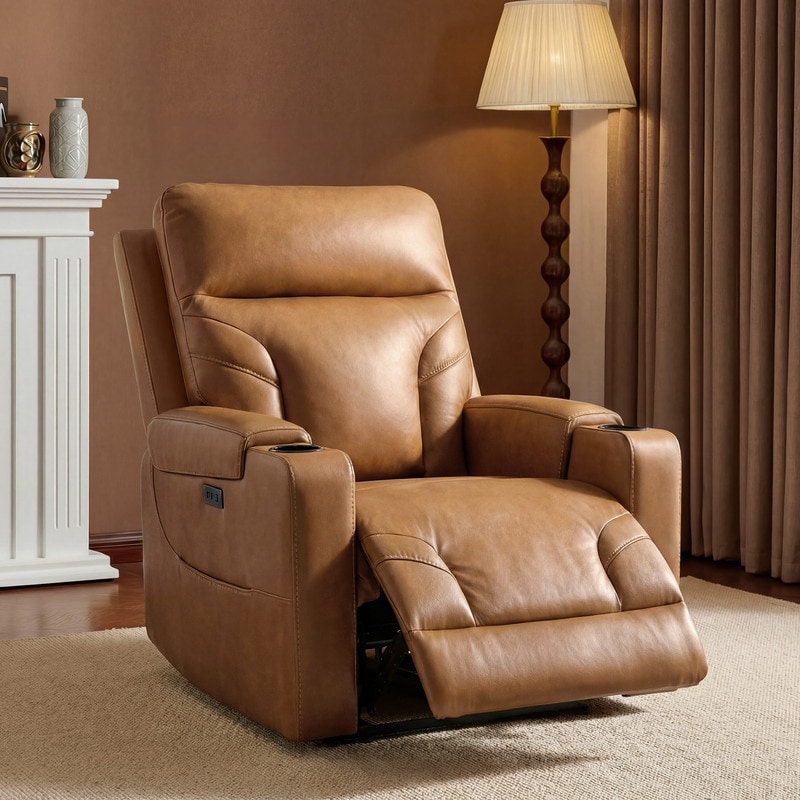 Spruce & Spring Power Wall Hugger Recliner with USB & USB-C Ports