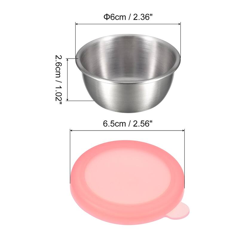 3pcs Salad Dressing Container 1.7oz Small Condiment Containers w lids - 50ml / 1.7oz