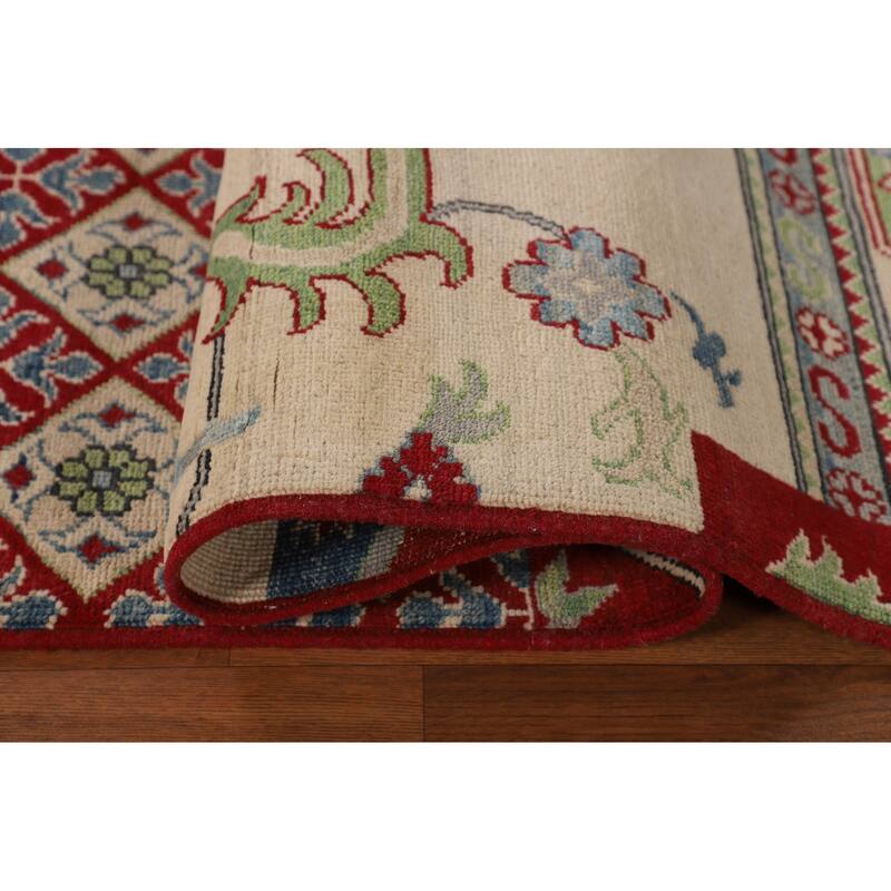 Traditional Kazak Oriental Area Rug Hand-Knotted Wool Carpet - 8'3" x 9'11"