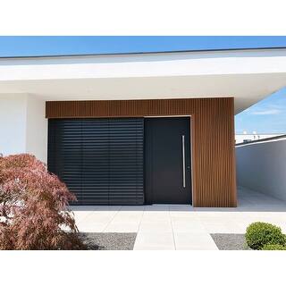 114 in. x 5 in. x 1 in. Outdoor Wall Composite Cladding Siding Panel ...