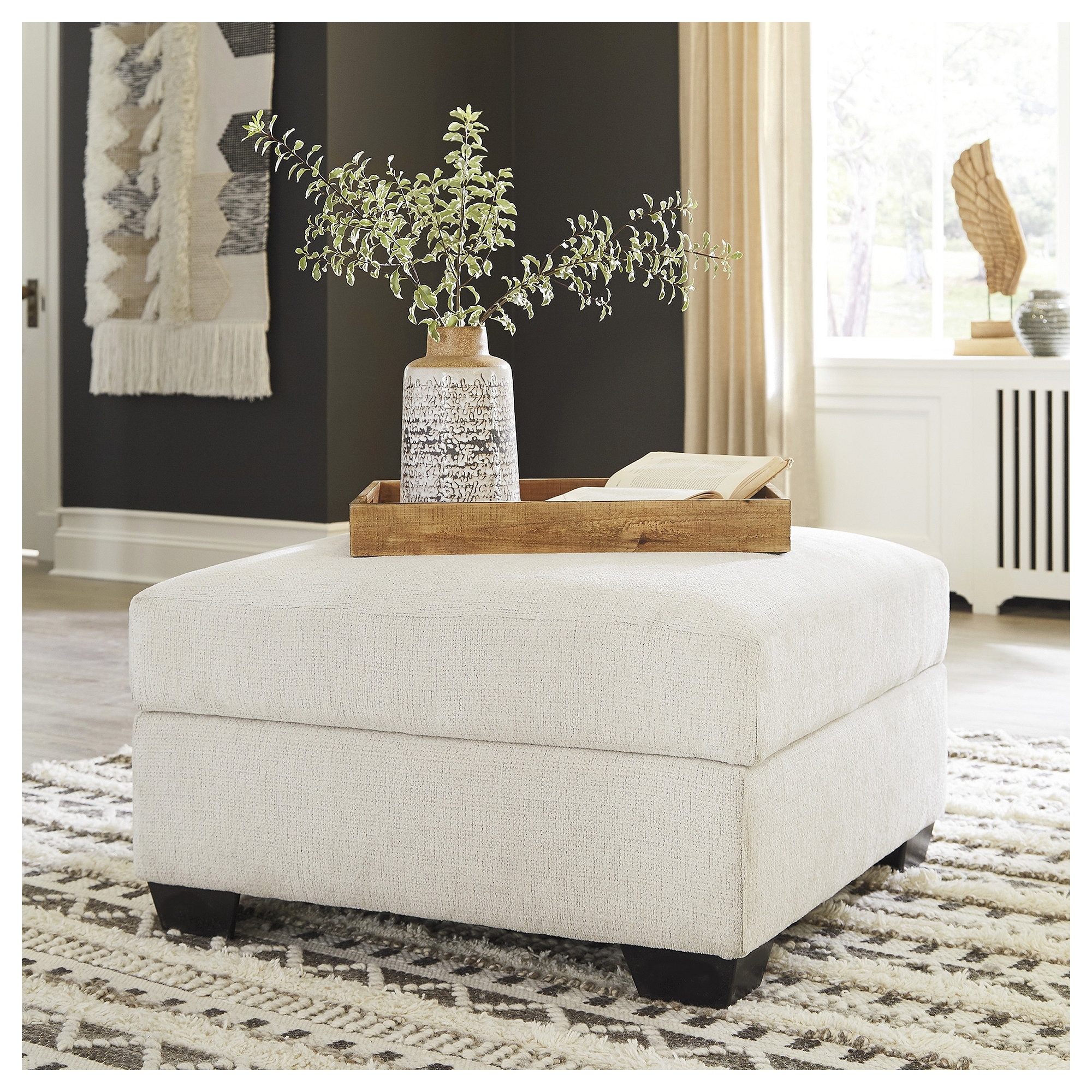 Ashley Furniture Cambri White Storage Ottoman
