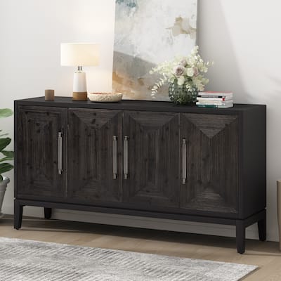 Versatile 4-Door Sideboard with Elegant Handles