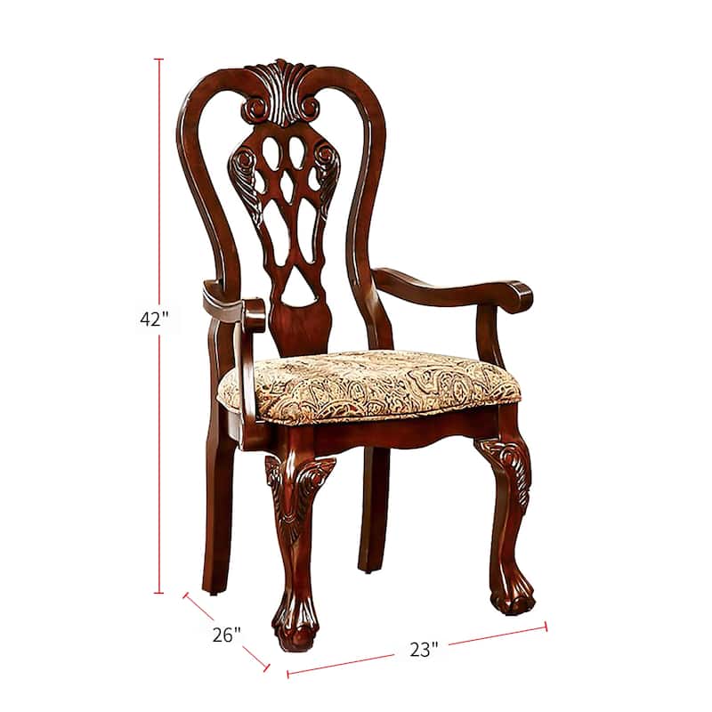 Dining Table Set in Brown Cherry Finish