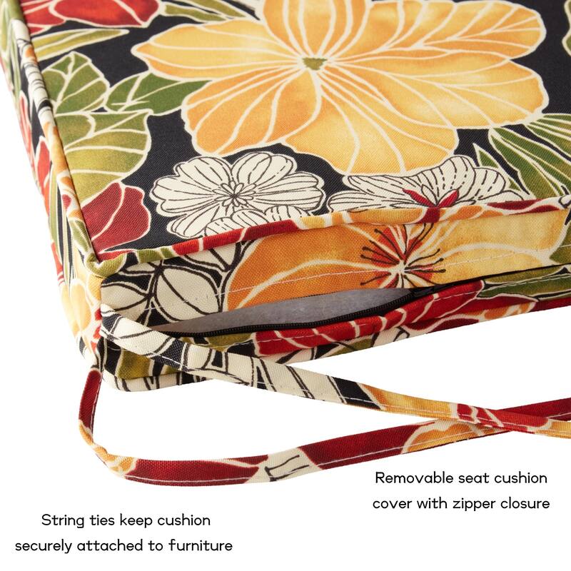 Greendale Home Fashions 18-Inch Square Outdoor Chair Pad (4-Pack)