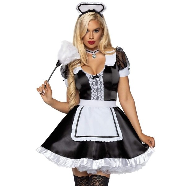 Womens Sexy Classic French Maid Halloween Costume Small (size 26