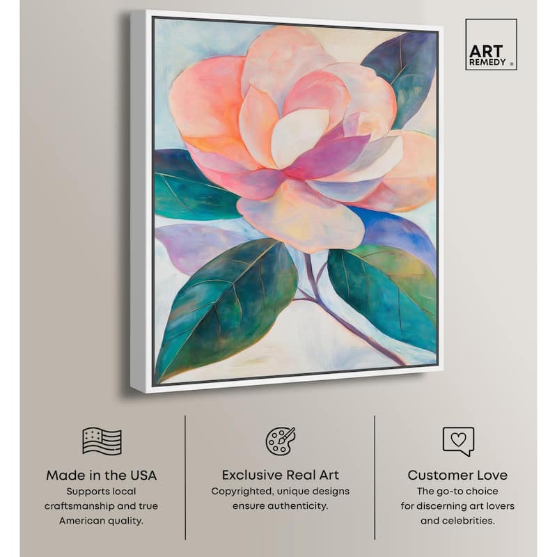Pink Magnolia II Canvas by Art Remedy