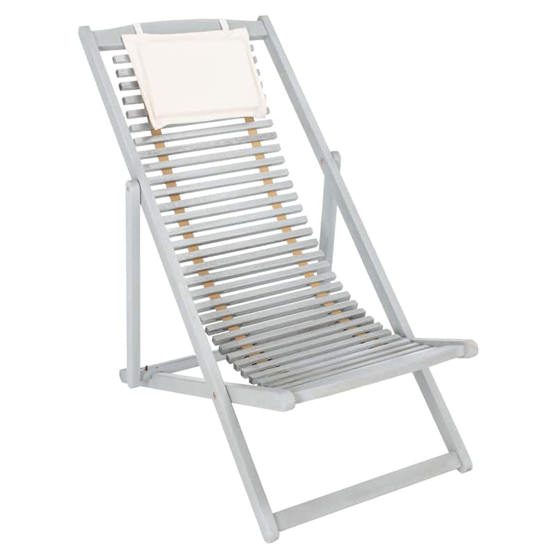 SAFAVIEH Outdoor Makena Relax Chair with Pillow (Set of 2) - 24W x 39D x 38H