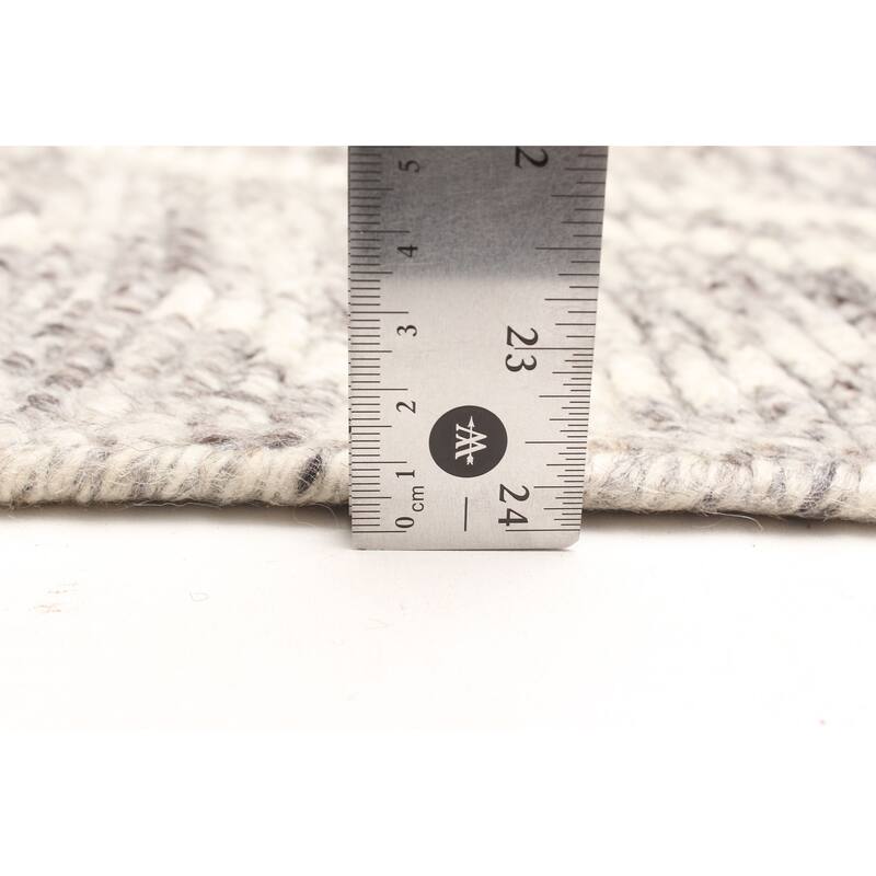 ECARPETGALLERY Hand-knotted Tangier Grey Wool Rug - 5'1 x 7'9