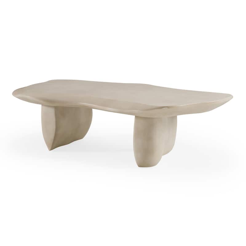 Slone Modern Beige Concrete Coffee Table