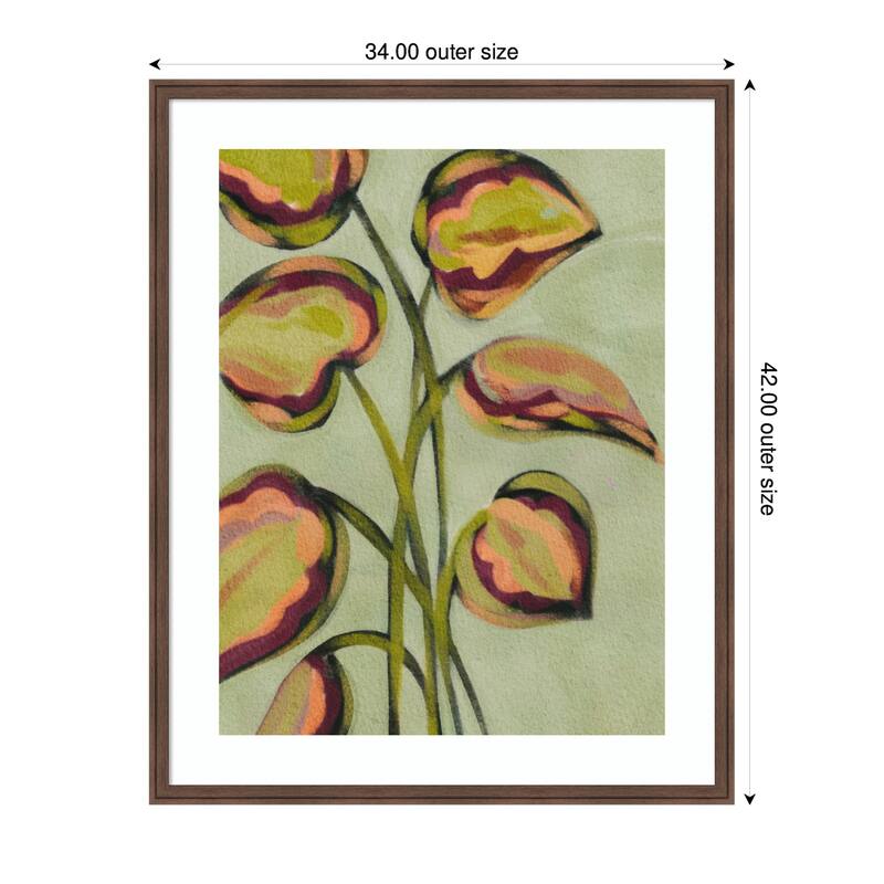 Kate and Laurel Framed Art Vibrant Foliage by Nikita Jariwala