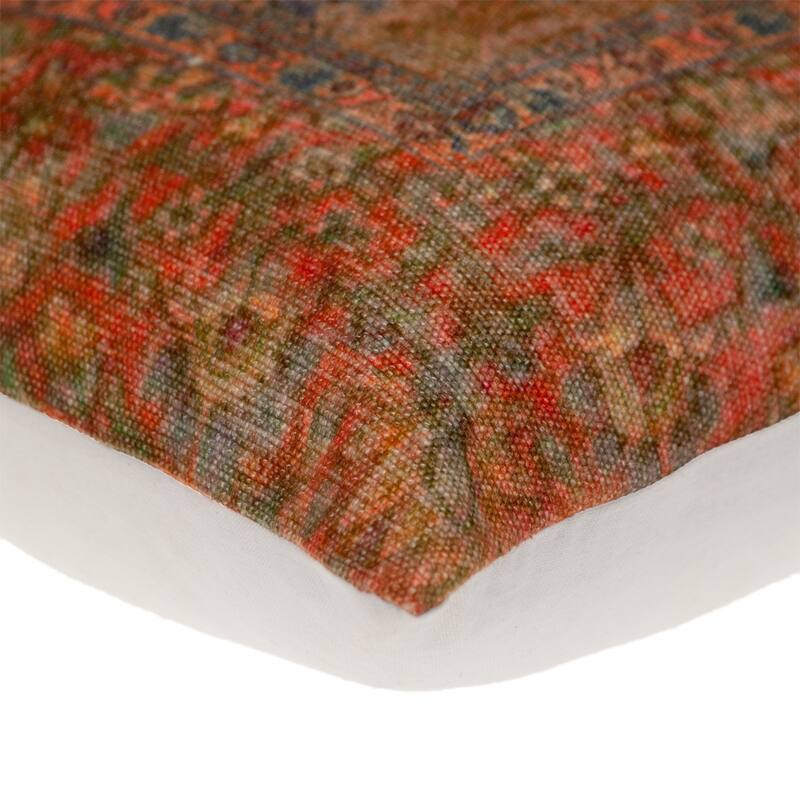 Tapestry Square Throw Pillow - 18" - Pink and Orange