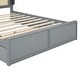 preview thumbnail 36 of 36, Queen Rattan Bed Frame with Storage Drawers and Trundle for Bedroom, White