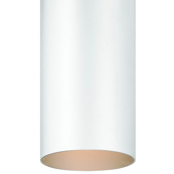 Volume Lighting 1Light White Outdoor Cylinder Flush Mount Bed Bath