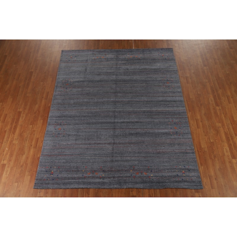 Hand Knotted Oriental 100% Wool Carpet Tribal Tribal Multi-Colored Gabbeh Area Rug - 9' 11'' X 8' 0''