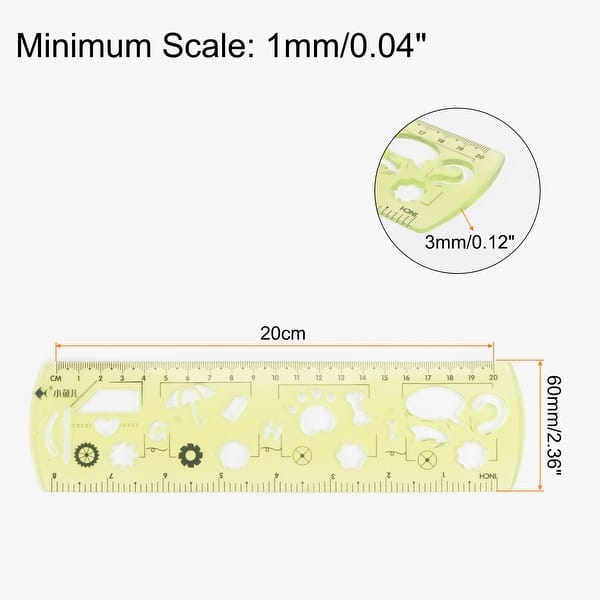 Unbreakable Flexible Rulers Shatterproof Folding Plastic Ruler for ...