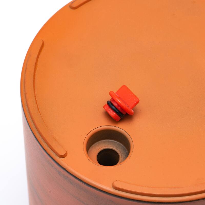 GDFStudio - Farmhouse Outdoor/Indoor 7.8" Self-Watering Round Planter Pot with Drainage Plug and Reservoir System