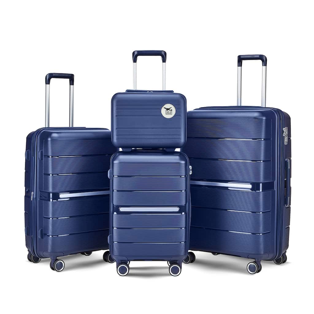 Luggage Sets 4 Piece(14/20/24/28) PP Lightweight & Durable Expandable Suitcase Set