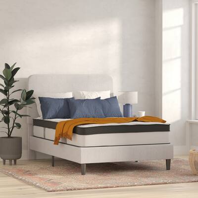 Hybrid 12-inch Memory Foam and Pocket Spring Mattress in a Box - White