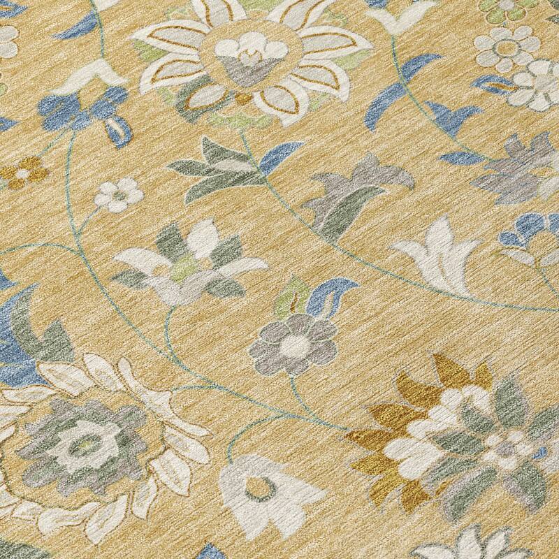 HomeRoots Floral Transitional Rectangle Outdoor Rug