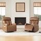 preview thumbnail 2 of 28, Kinsley Triple Motor Leather Power Swivel Recliner with Adjustable Lumbar