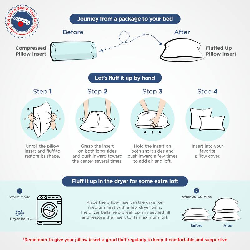 Martex Sweet Dreams Twin Pack Bed Pillows Soft Down Alternative - White