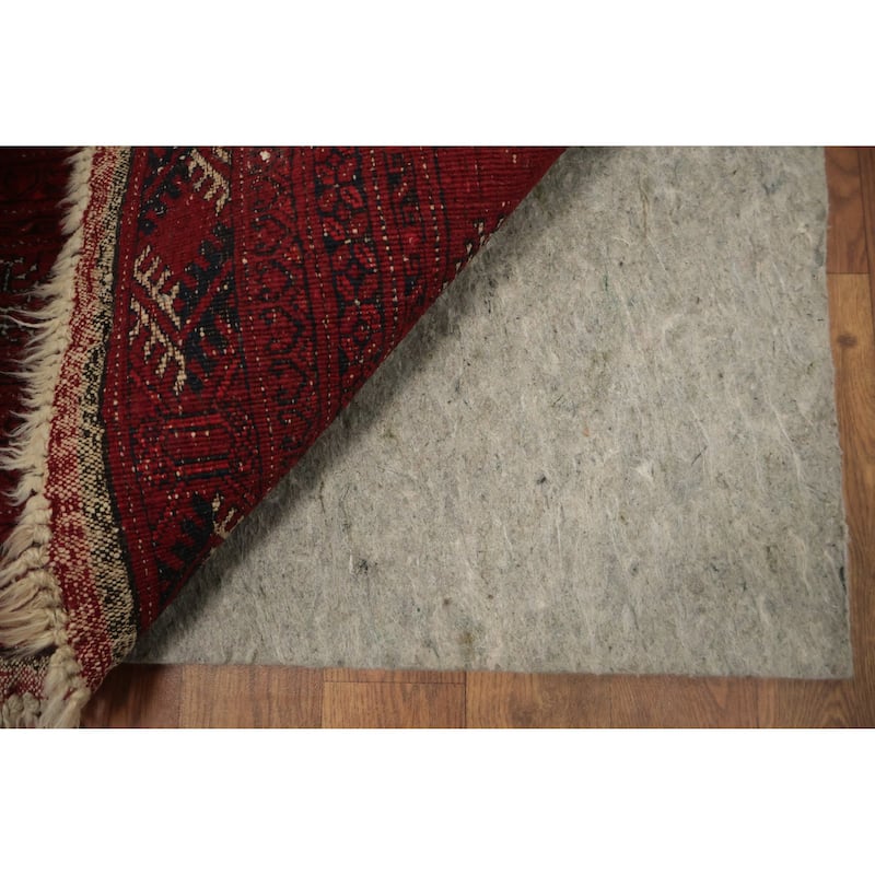 Hand Knotted Oriental 100% Wool Carpet Traditional Geometric Red Balouch Area Rug - 5' 11'' X 3' 4''