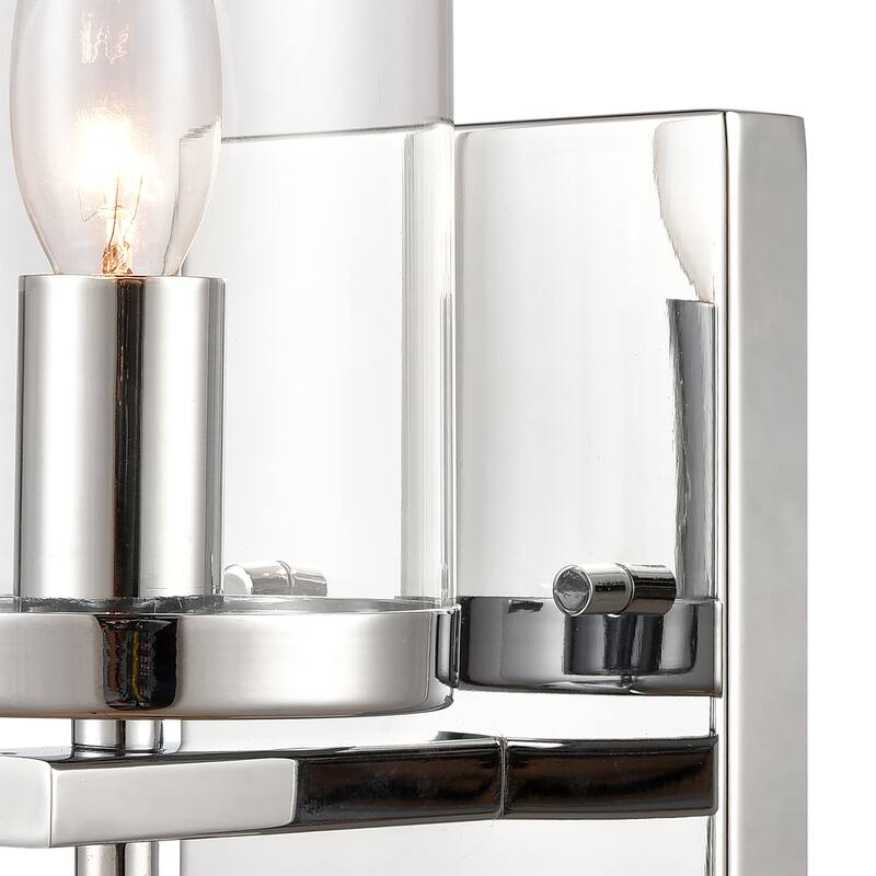 Elk Home Oakland Chrome With Clear Glass 1 Light Sconce