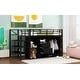 preview thumbnail 4 of 8, Black Metal Loft Bed with Drawers, Storage Staircase and Small Wardrobe for Kids, Boys and Girls, Bedroom