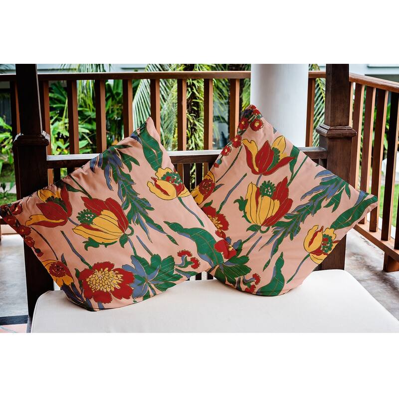 Bold Flower Garden Decorative Indoor/Outdoor Pillow