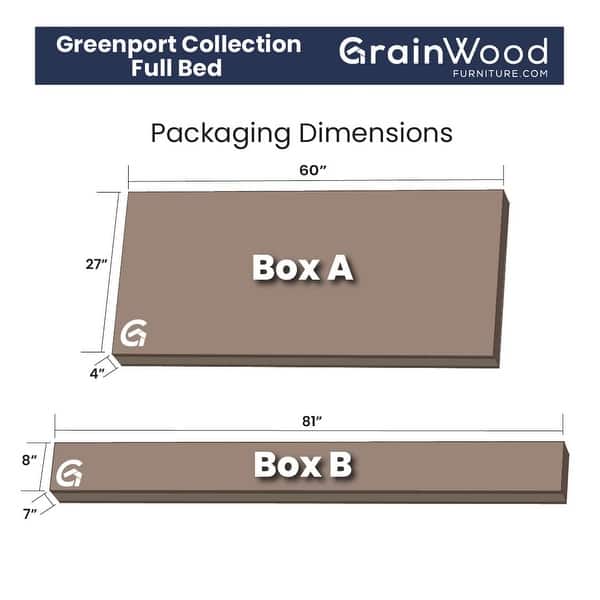 dimension image slide 2 of 4, Grain Wood Furniture Greenport Louvered Solid Wood Platform Bed