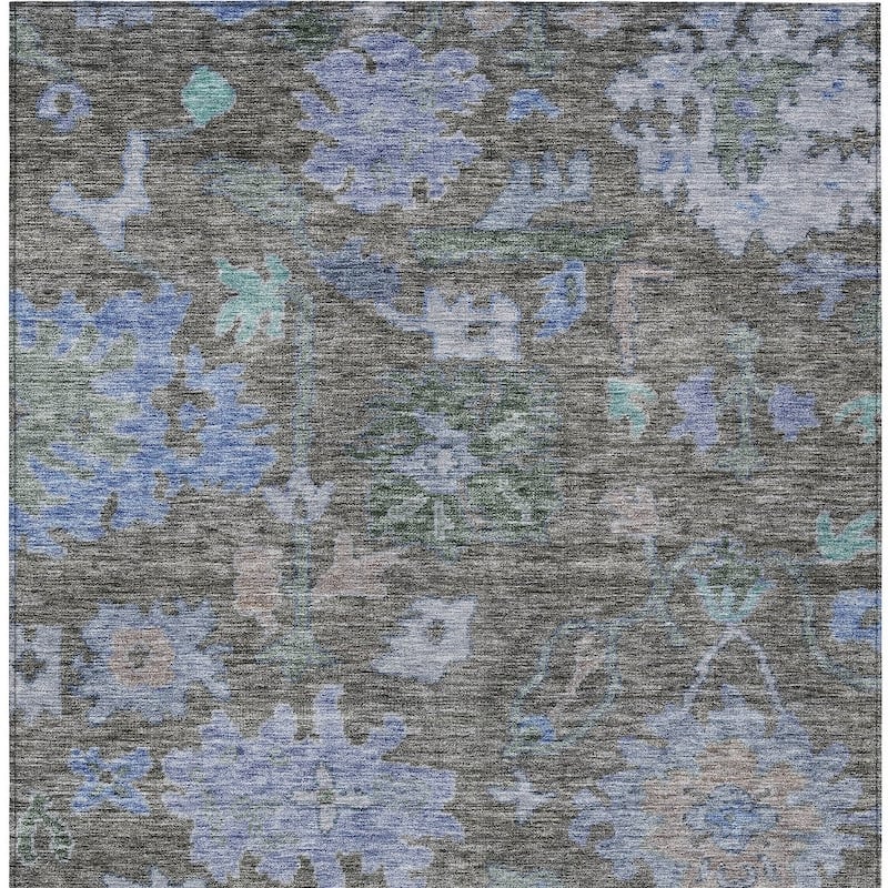 HomeRoots Floral Traditional Rectangle Outdoor Rug