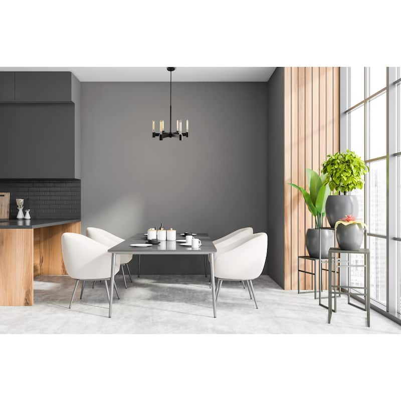 Eglo Broyles 6-light Matte Black Chandelier