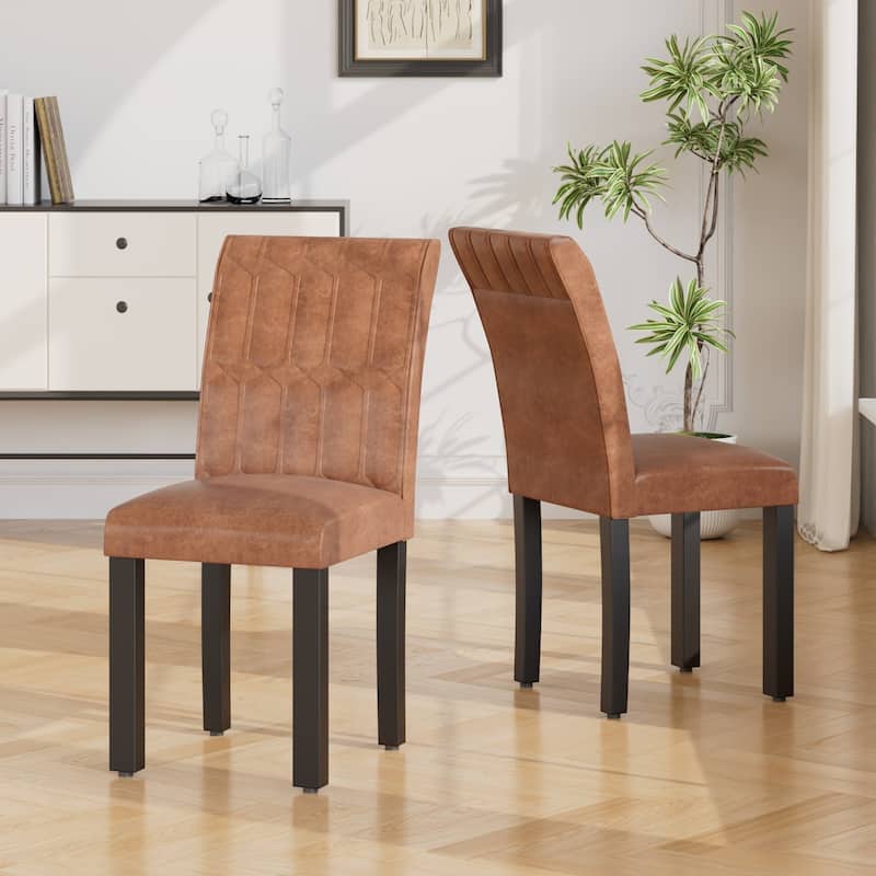 Javlergo Dining Chairs Set of 2/4/6 Upholstered Chairs with Solid Back for Kitchen Restaurant and Living Room