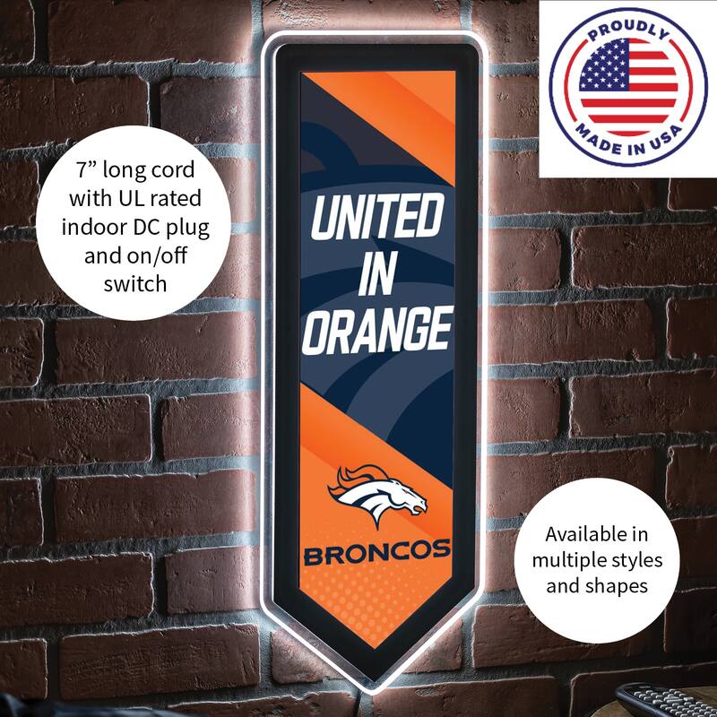 Denver Broncos LED Lighted Sign