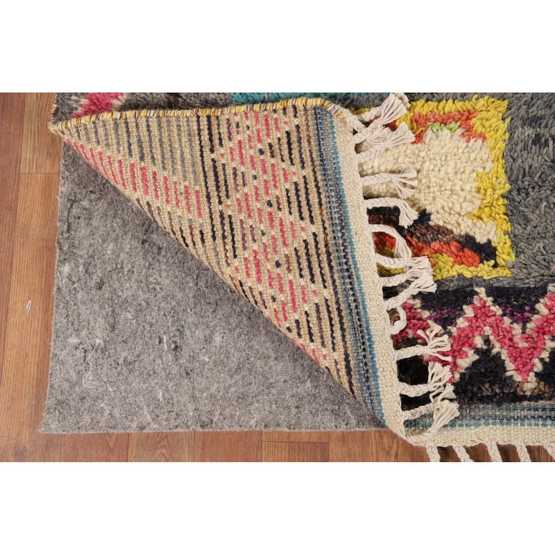 Geometric Plush Moroccan Oriental Area Rug Handmade Wool Carpet - 8'11" x 12'6"