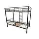 preview thumbnail 6 of 6, Twin over Twin Size Steel Loft Bunk Bed with Transformable Table Sets