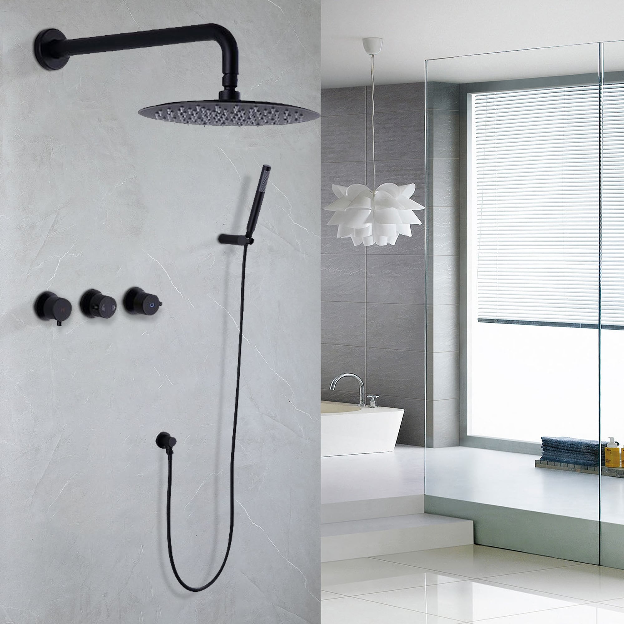 Wall-mounted complete shower system with soap dish (not including the  rough-in valve) - Bed Bath & Beyond - 38454601