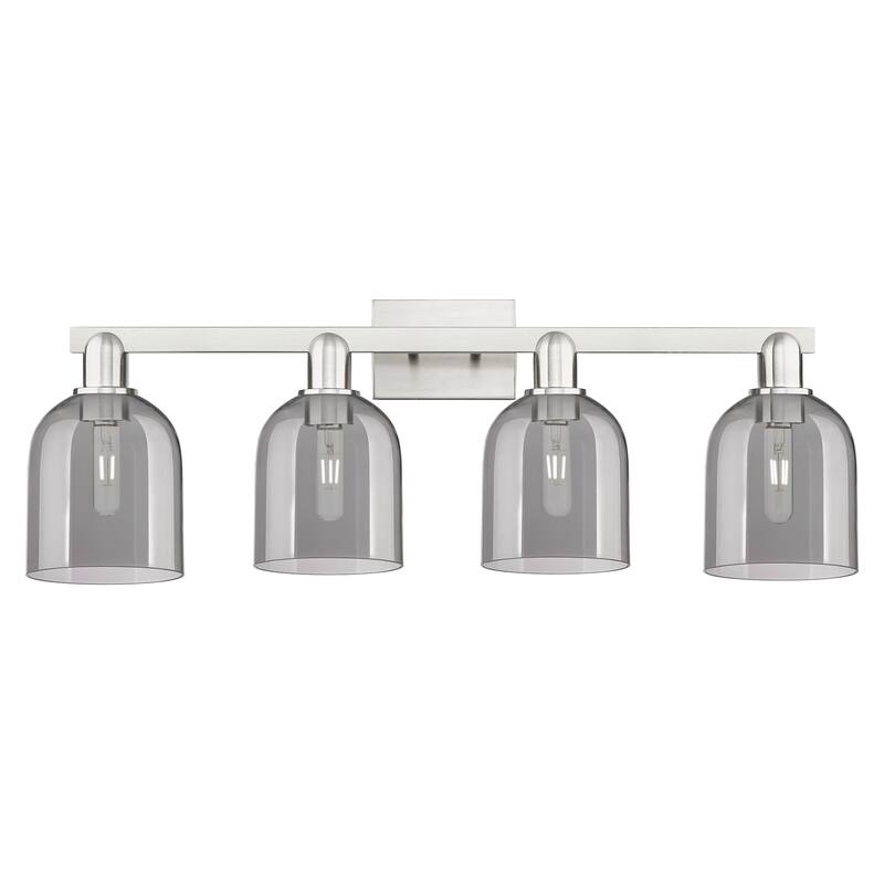 Innovations Lighting 716-4W-12-33 Bella Vanity Bella 4 Light 33" Wide - Brushed Satin Nickel / Light Smoke