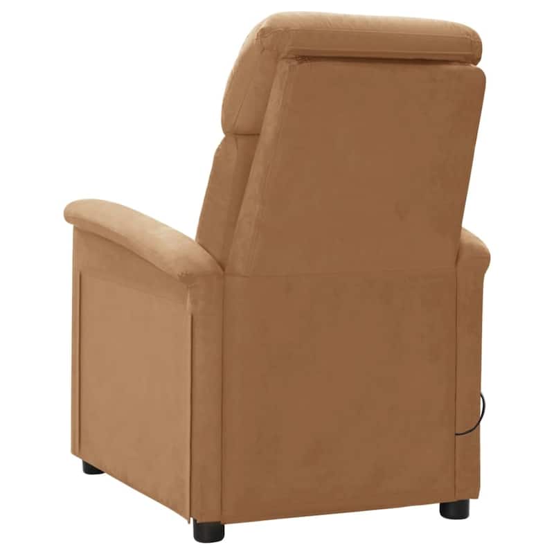 vidaXL Massage Chair Massage Recliner Chair for Elderly Faux Suede Leather - 56.3" x 27.8" x 29.9"