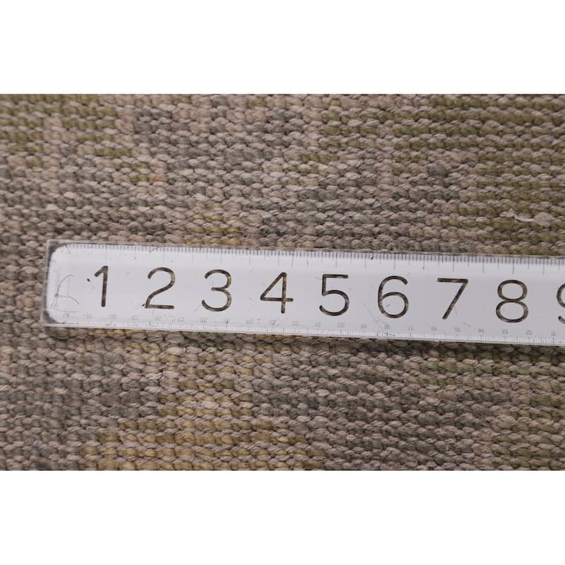 All-Over Brown Oushak Indian Area Rug Handmade Wool Carpet - 8'10" x 12'0"