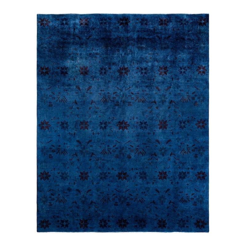 Vibrance, One-of-a-Kind Handmade Area Rug - Purple, 8' 0" x 10' 3" - 8' 0" x 10' 3"