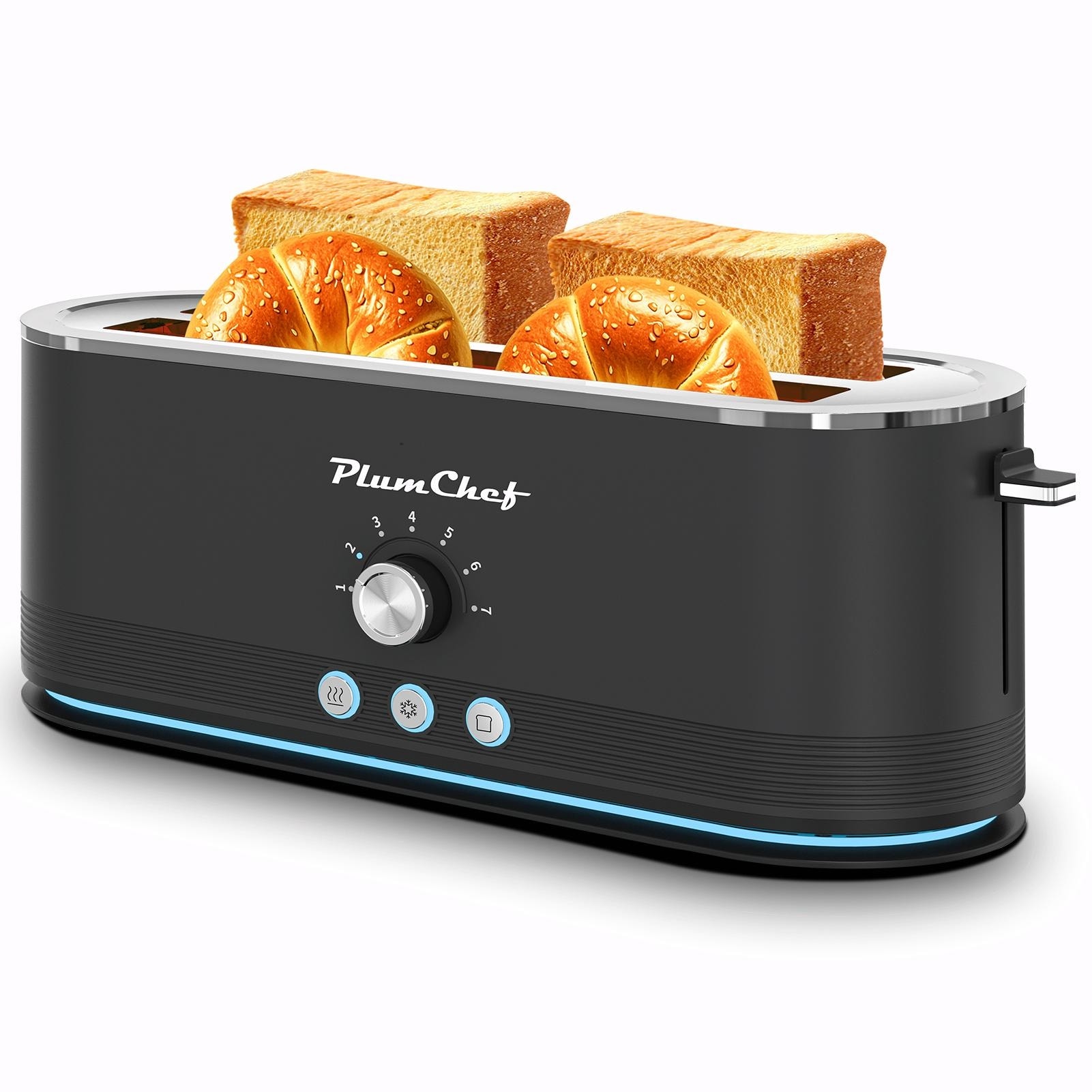4-Slice Toaster, 7 Browning Settings, Defrost/Reheat Functions, Full Stainless Steel Housing, Anti-Fingerprint & Anti-Jam