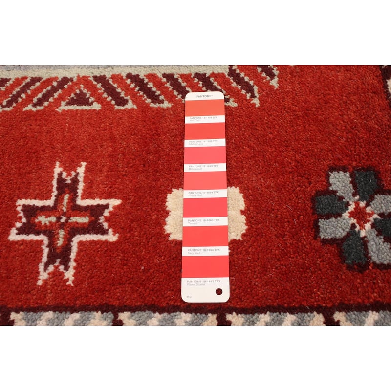 ECARPETGALLERY Hand-knotted Kazak Royal IV Red Wool Rug - 6'0 x 9'0