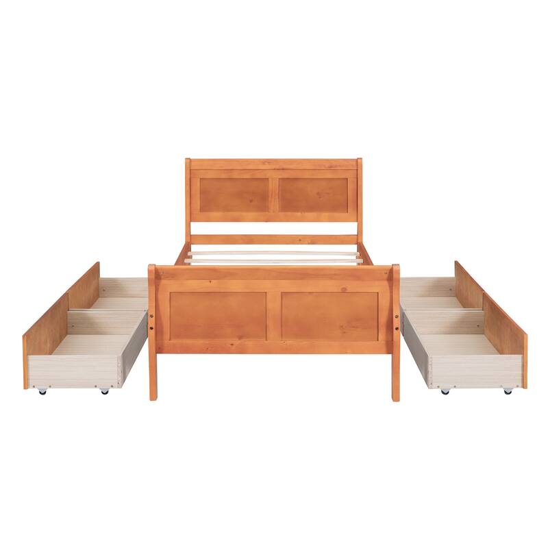 Twin Size Wood Platform Bed