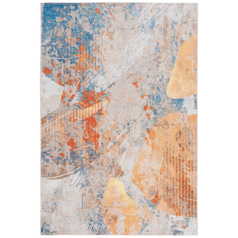 SAFAVIEH Barbados Eylem Indoor/Outdoor Tropical Abstract Waterproof Patio Backyard Rug
