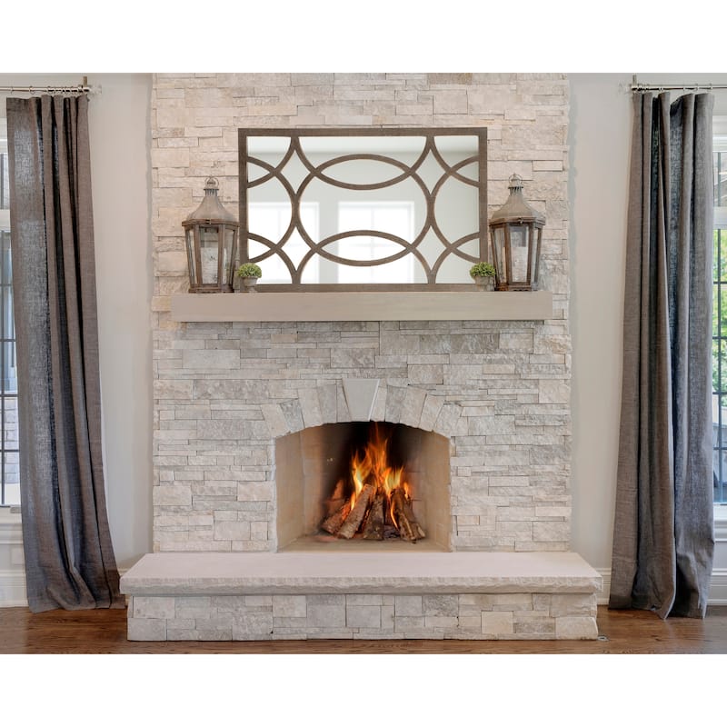 Kate and Laurel Tolland Wood Panel Wall Mirror